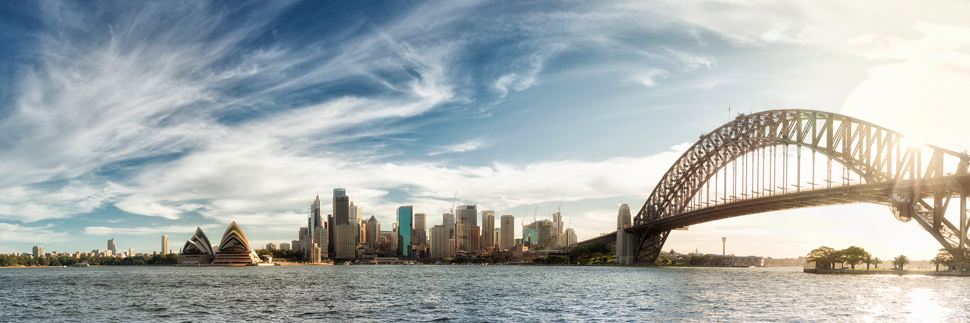 Sydney skyline with Harbour Bridge