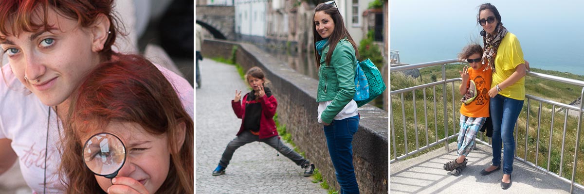 Les fils de Marie avec leurs "grand soeurs"