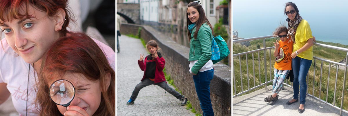 Les fils de Marie avec leurs "grand soeurs" 