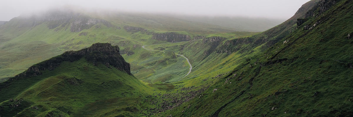 Foggy hills in Ireland