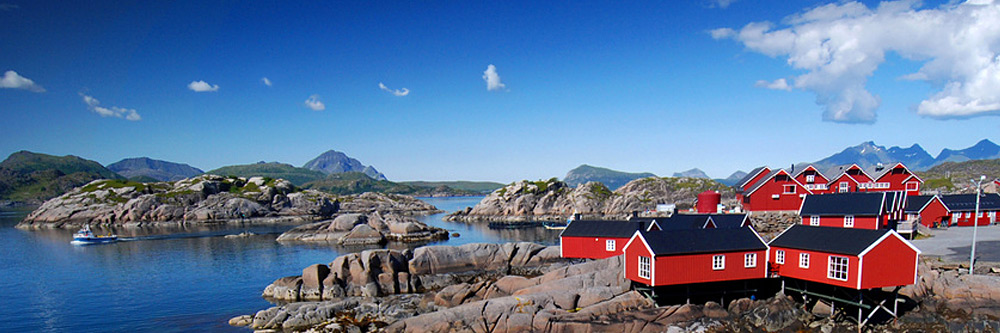 Fishing village on the Norwegian coast