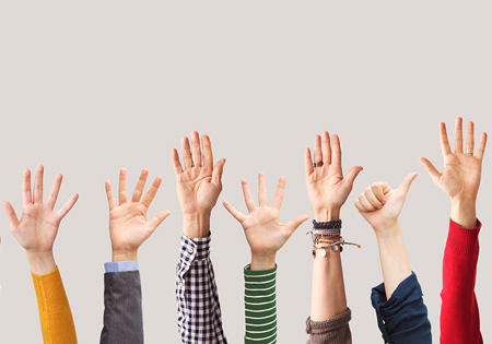 Hands in the air