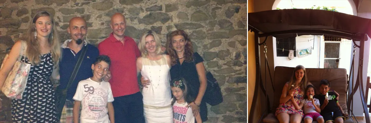 Andrea con la sua famiglia