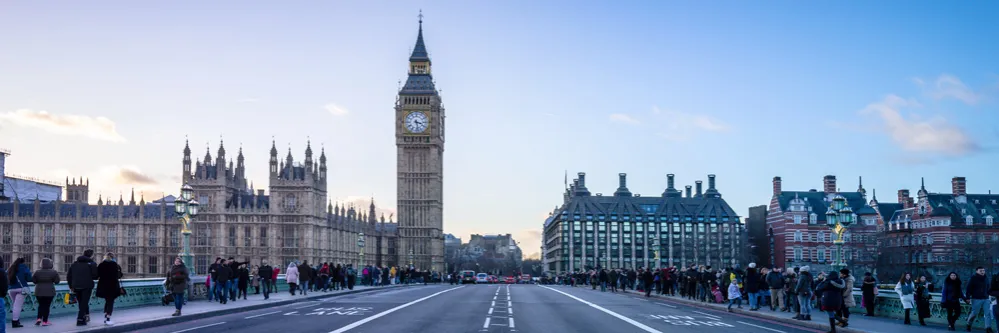 Blick auf den Big Ben und auf das Parlament in London