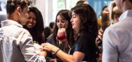 Our attendees enjoying drinks and snack