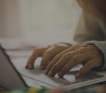 A girl with laptop