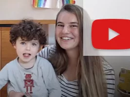 Amina with her host child