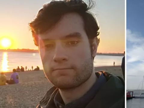 Borja with sunset in background