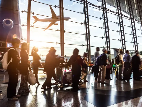 People in an airport
