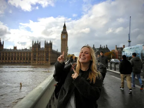 Michelle in front of big ben 