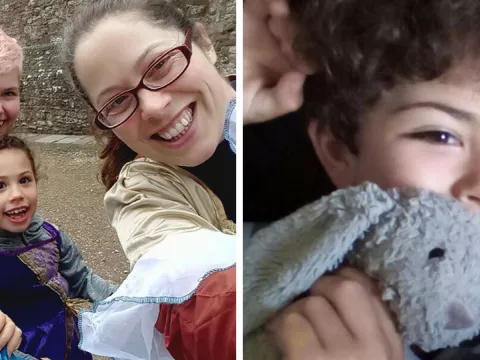 Au pair Maartje and her host children