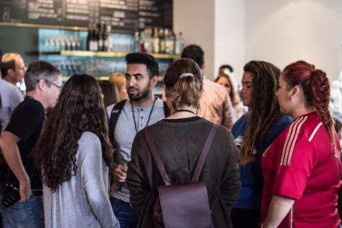 Au pairs from around the world in a mingle